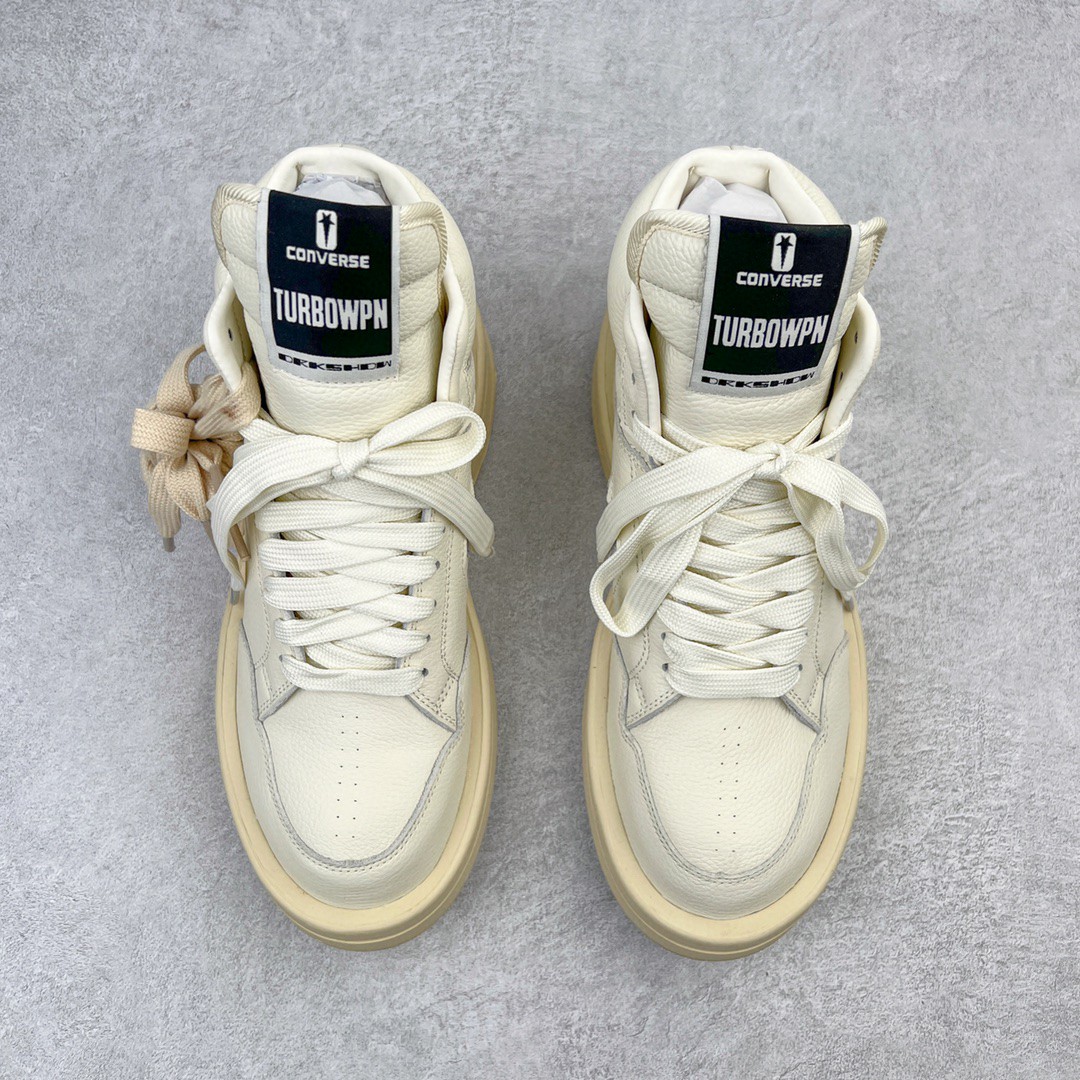 Rick Owens DRKSHDW Converse Turbodrk Weapon 联名款 象牙白 高筒 靴子 板鞋 休闲鞋 男鞋 女鞋 172343C