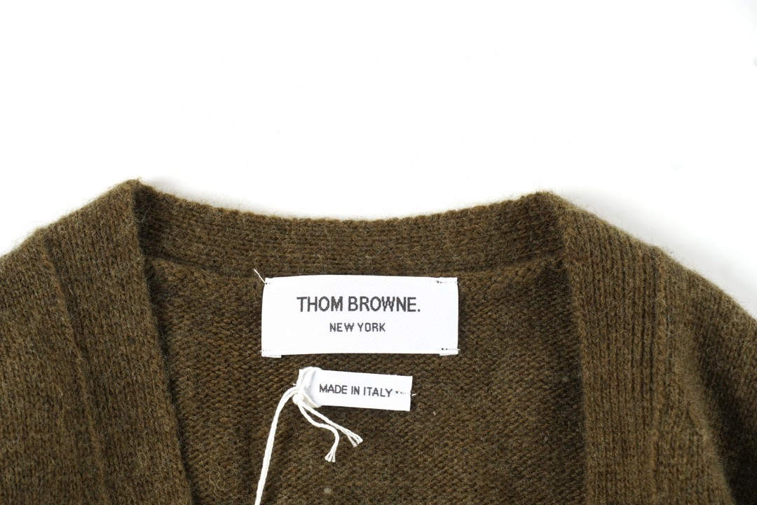 Thom Browne 21FW 四条纹单排扣羊毛衫 棕褐色 针织衫 开衫 毛衣 外套 长袖 男女同款 