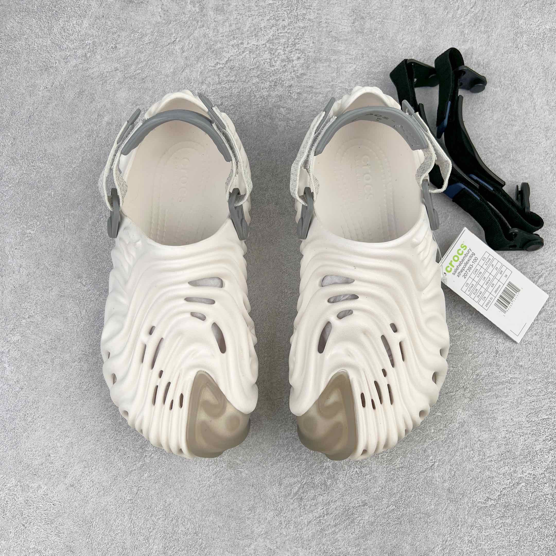 Salehe Bembury Crocs Pollex Clog Stratus 云雾白 室内外 拖鞋 沙滩鞋  男女同款 207393-309