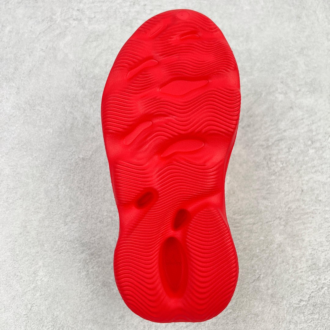 adidas originals Yeezy Foam Runner Vermilion 红色 赤焰朱砂 低筒 洞洞鞋 休闲鞋 拖鞋 童鞋 GX1136