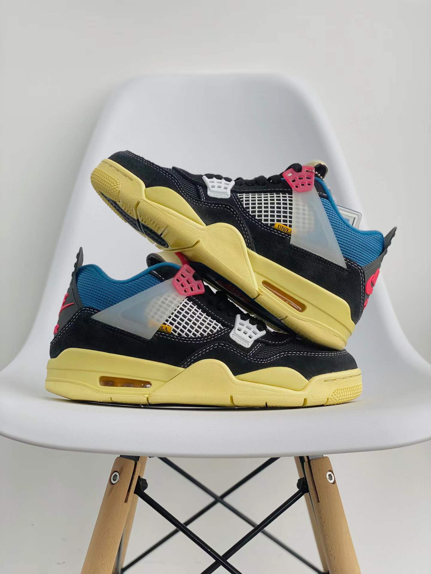 Union LA Air Jordan 4 AJ4 Retro Off Noir  黑蓝  麂皮 篮球鞋 运动鞋 休闲鞋 男鞋 DC9533-001