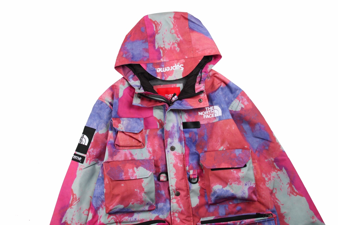 Supreme SS20 Week 13 The North Face Cargo Jacket 聯名款 扎染 迷彩 多口袋 连帽冲锋衣 夾克 防水 防風 外套 男款 女款 SUP-SS20-648