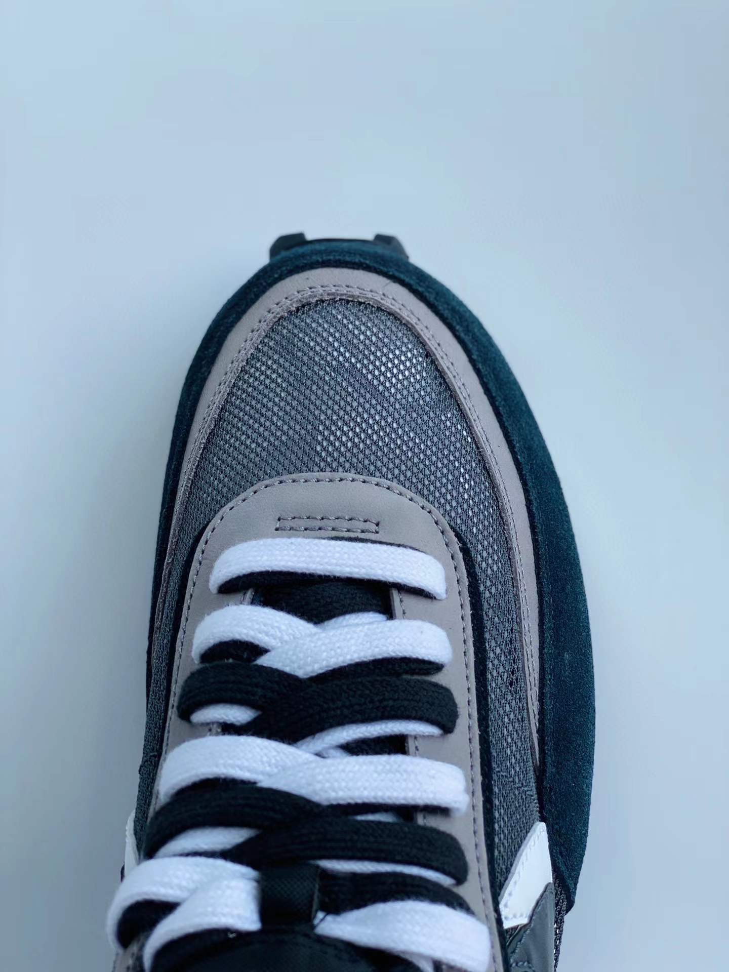 sacai  LVD 黑色 低筒 双勾 华夫 复古时鞋 休闲鞋 透气网面 运动鞋 男鞋厚底 女鞋增高BV0093-001