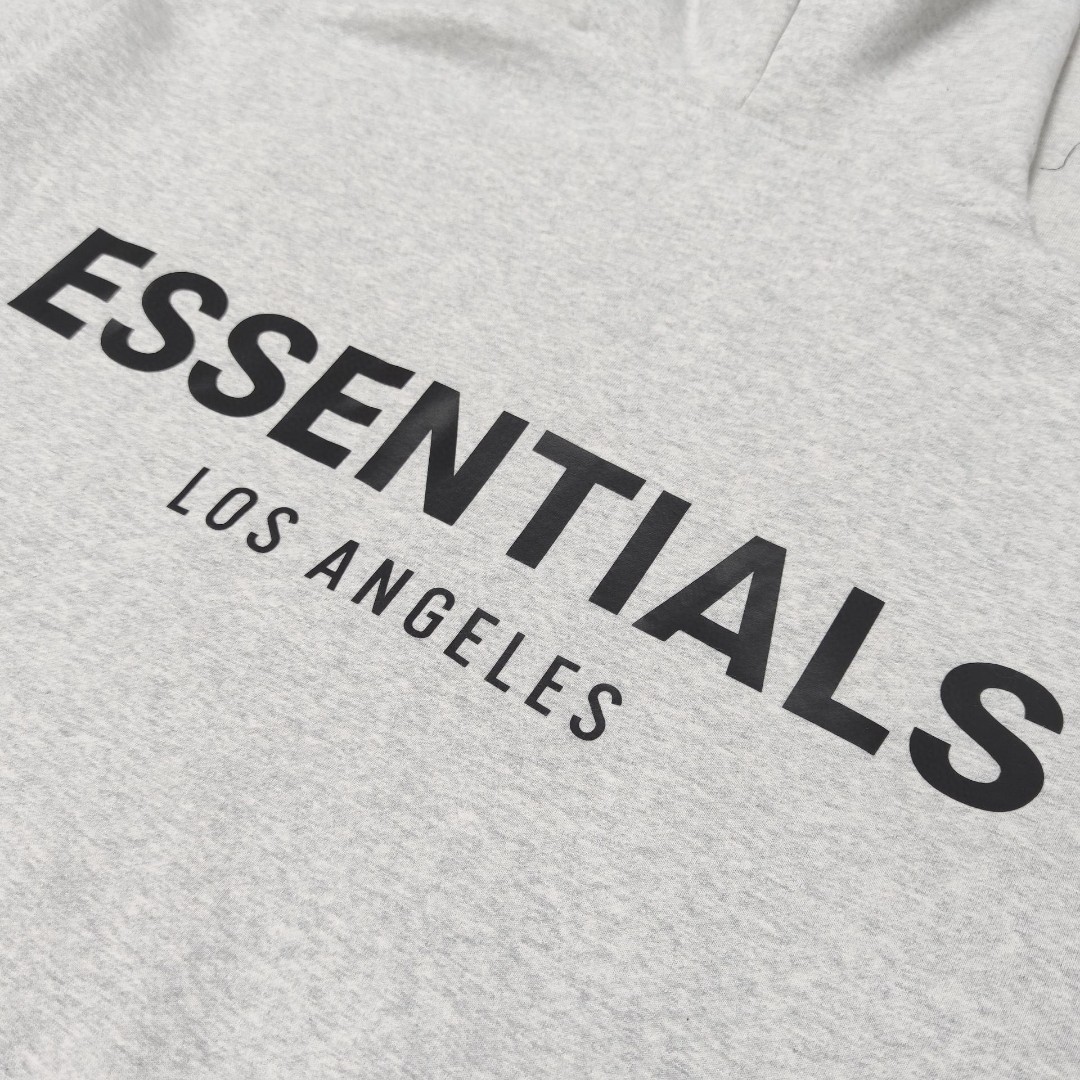 Fear of God Essentials 洛杉矶系列 背后字母徽标 Logo 黑色 白色 灰色 连帽卫衣 加绒 套头 外套 长袖 男女同款 FOG-FW19-115
