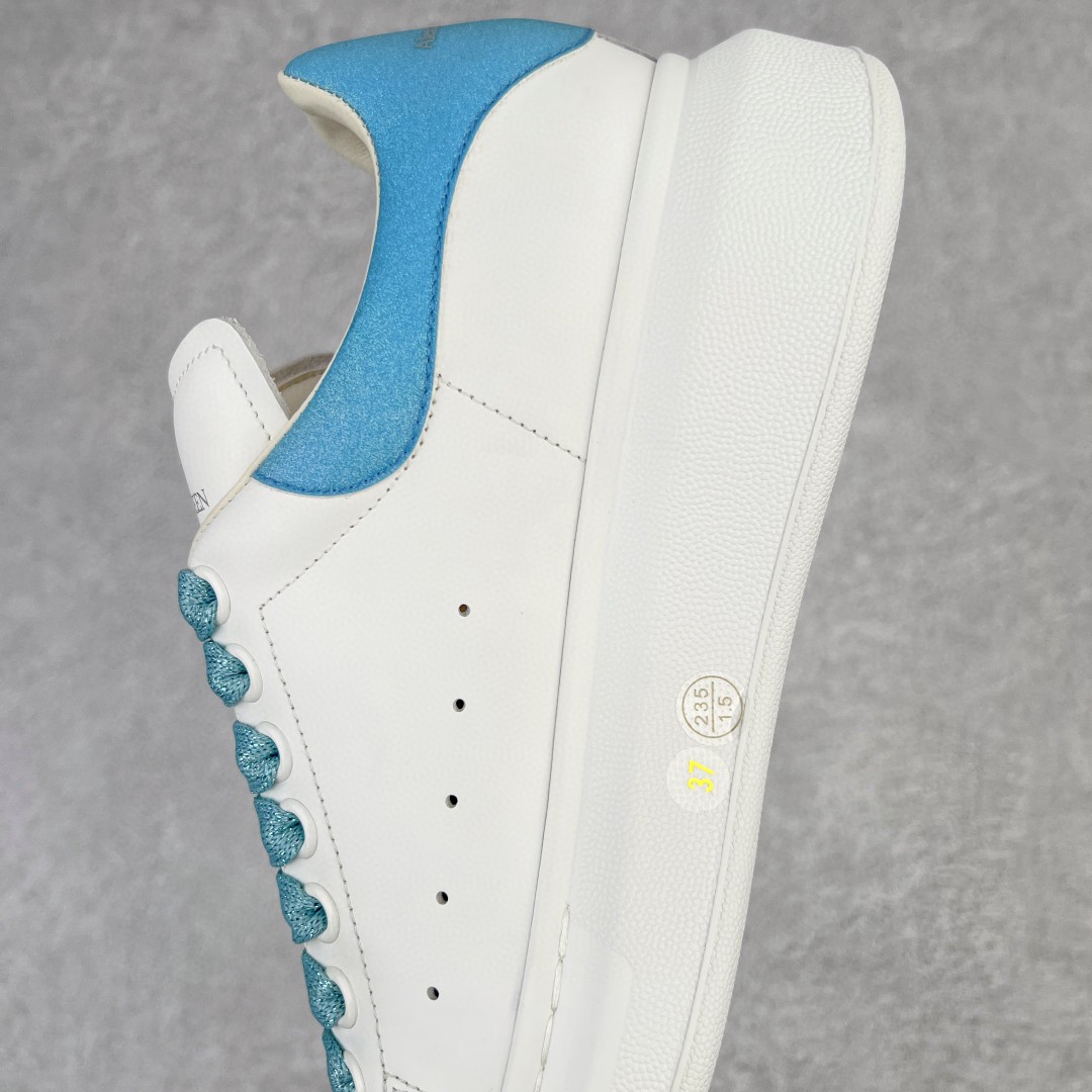 Alexander McQueen 麦昆 白色 蓝尾 低筒 板鞋 休闲鞋 厚底鞋 增高鞋 男鞋 女鞋 