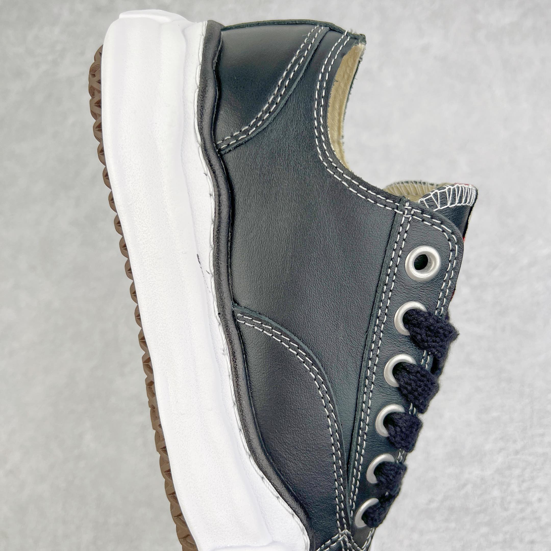 MIHARA YASUHIRO Original MMY 三原康裕 黑色 皮面 低筒 溶胶鞋 帆布鞋 板鞋 休闲鞋 增高鞋 男鞋 女鞋 