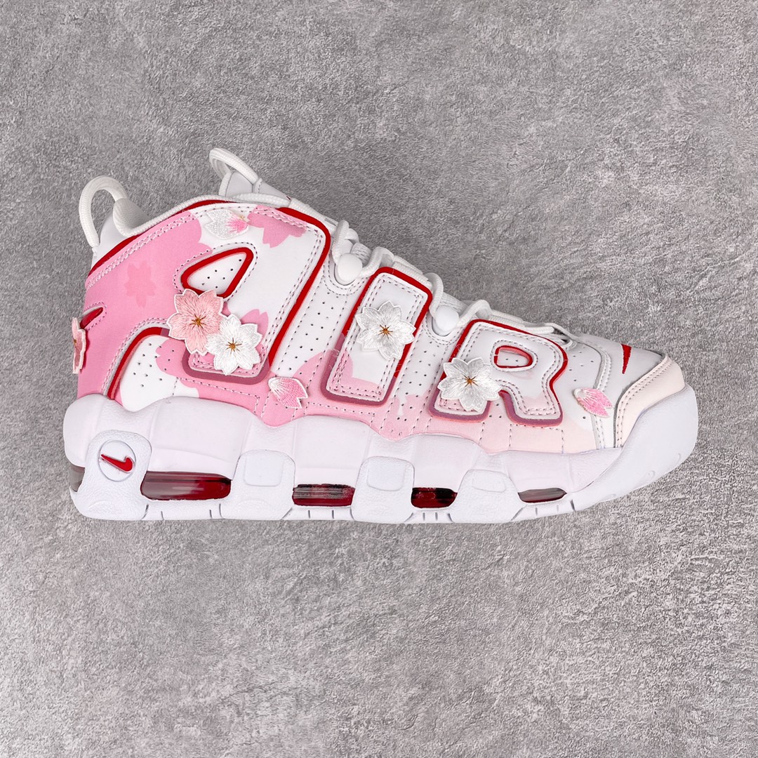 Air More Uptempo GS 樱花刺绣 男鞋 女鞋 休闲鞋 板鞋 篮球鞋 DJ5988-100