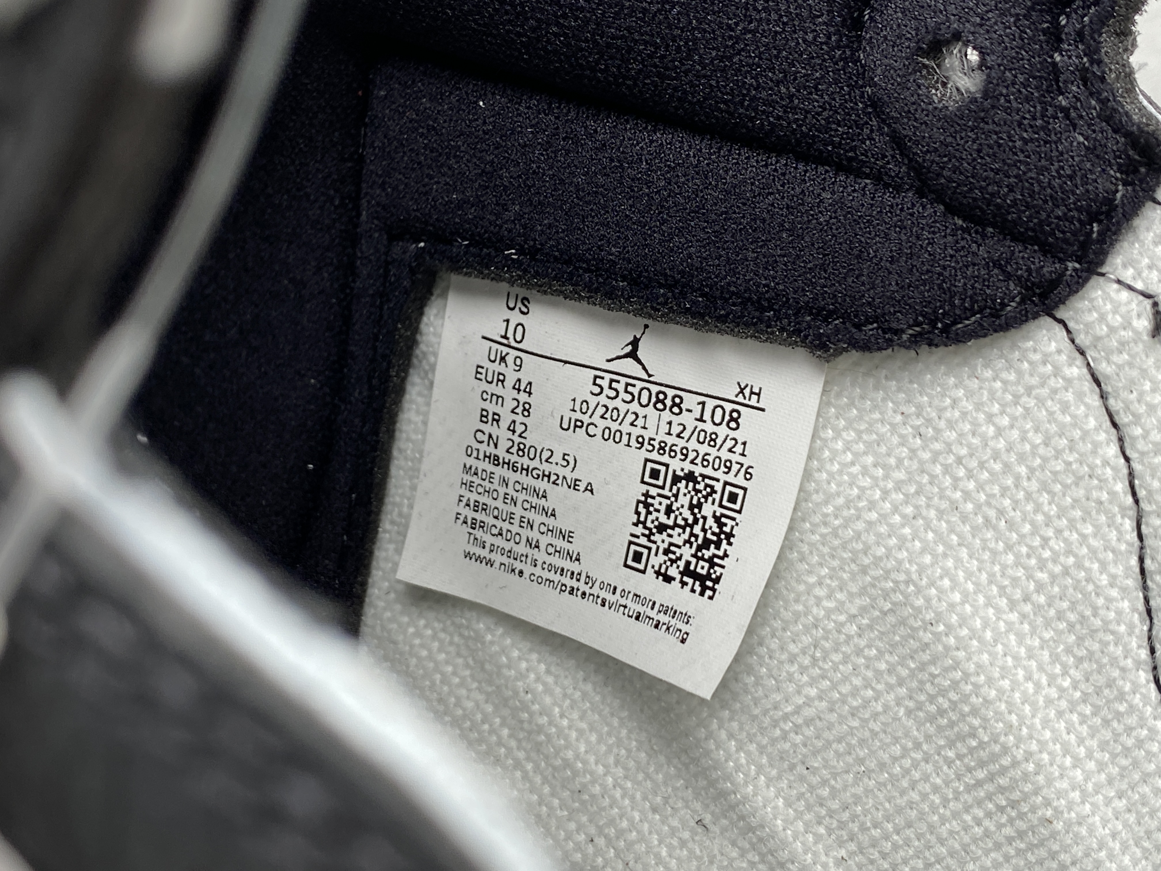 Air Jordan 1 AJ1 Retro OG Bleached Coral  黑灰脚趾 高筒 休闲鞋 男鞋 板鞋  555088-108