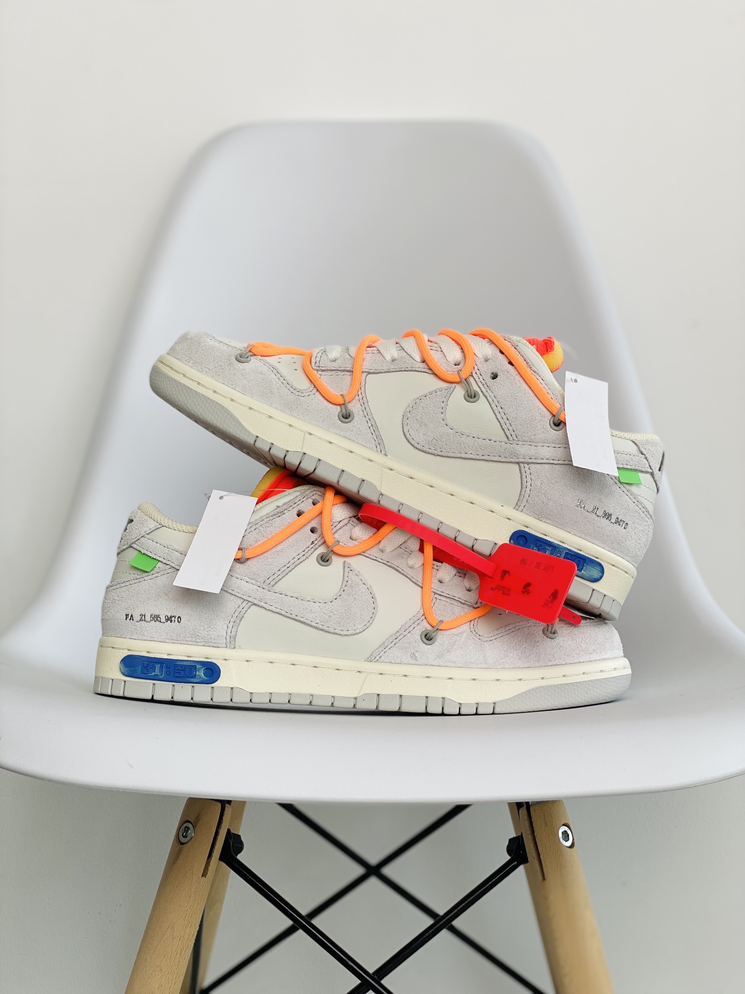NO.31 Off-White Duunk  Low THE 50-31 灰白 麂皮 低筒 板鞋 休闲鞋 滑板鞋 男鞋 女鞋 DJ0950-116