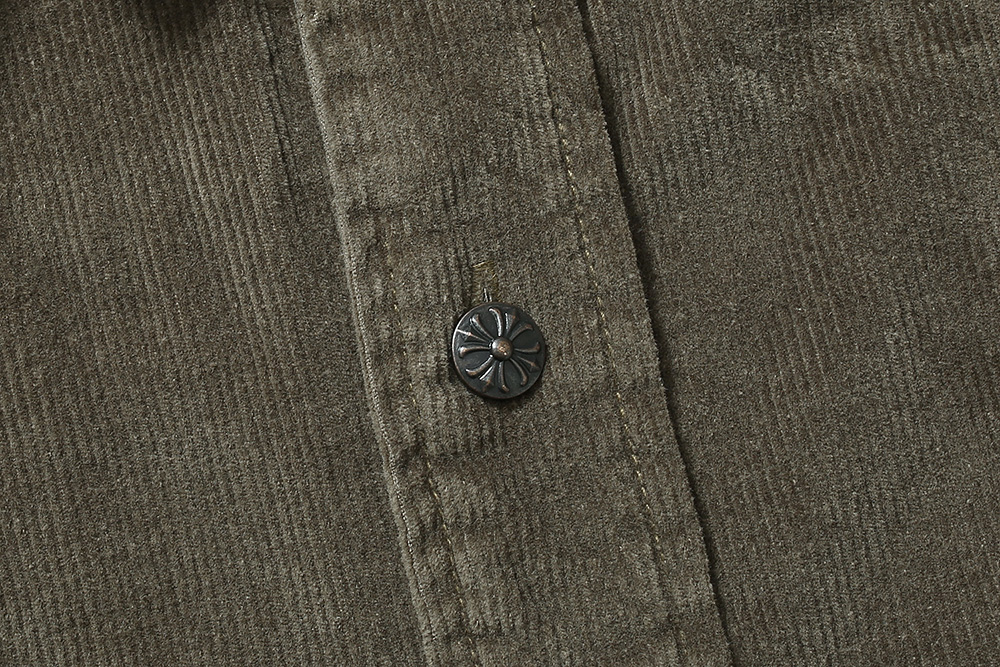 MADNESS 日系 加厚灯芯绒  灰色 衬衫 外套 长袖 秋冬季 休闲 男女同款