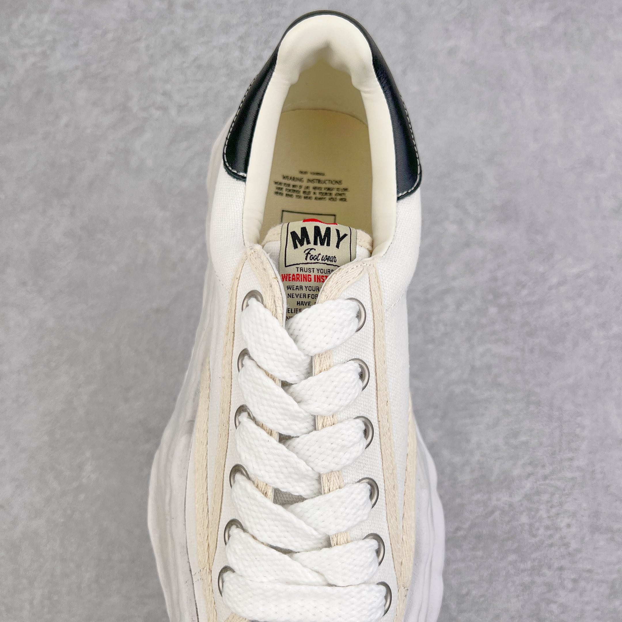 MIHARA YASUHIRO Original MMY 三原康裕 白色 水洗做旧 低筒 溶胶鞋 帆布鞋 板鞋 休闲鞋 增高鞋 男鞋 女鞋 