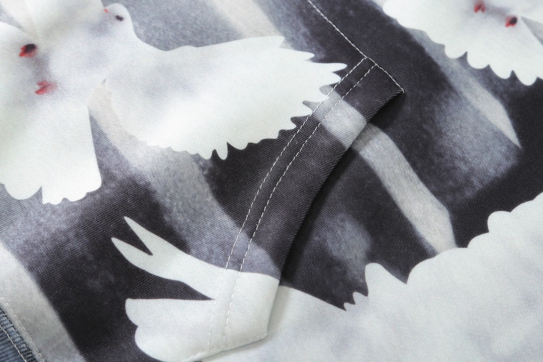 Supreme SS22 Week 2 Doves Hooded Sweatshirt 和平鸽 印花 蓝色 黑色 连帽卫衣 套头 长袖 秋冬款 男女同款 SUP-SS22-125