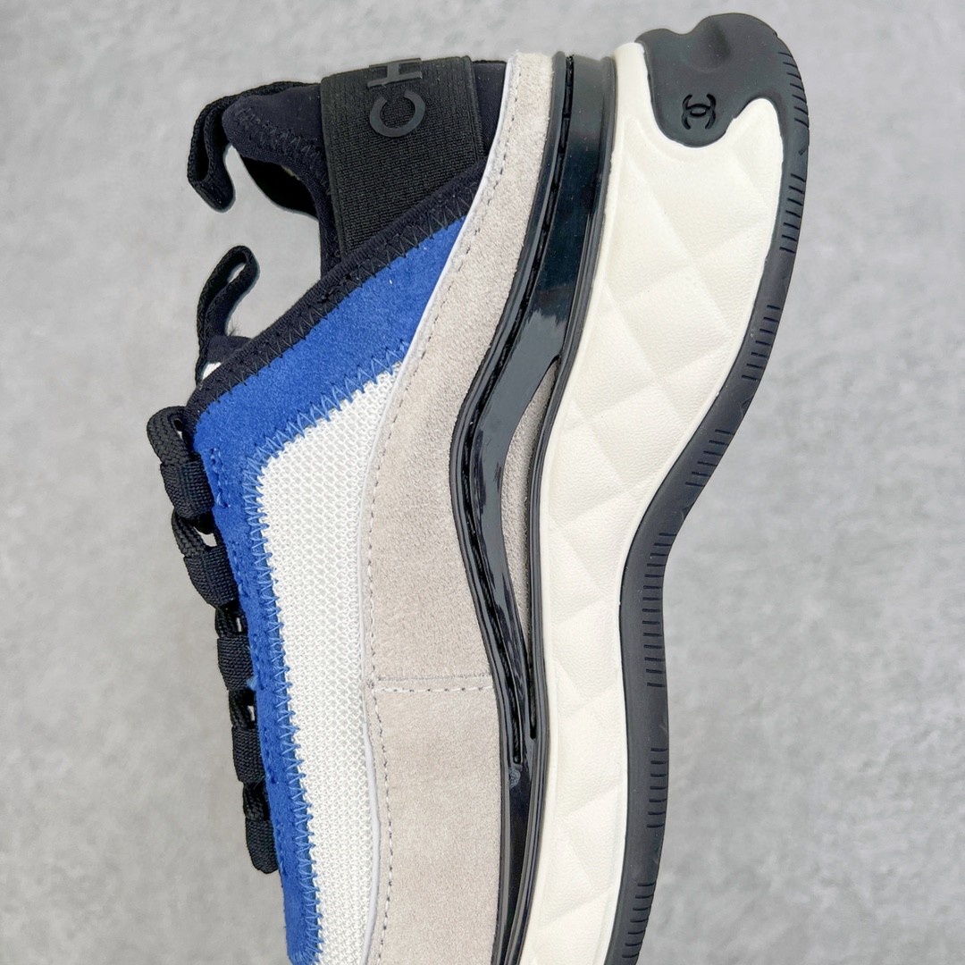 [Copy]CHANEL 香奈儿 白蓝灰 金扣 小牛皮 低筒 运动鞋 休闲鞋 跑步鞋 女鞋