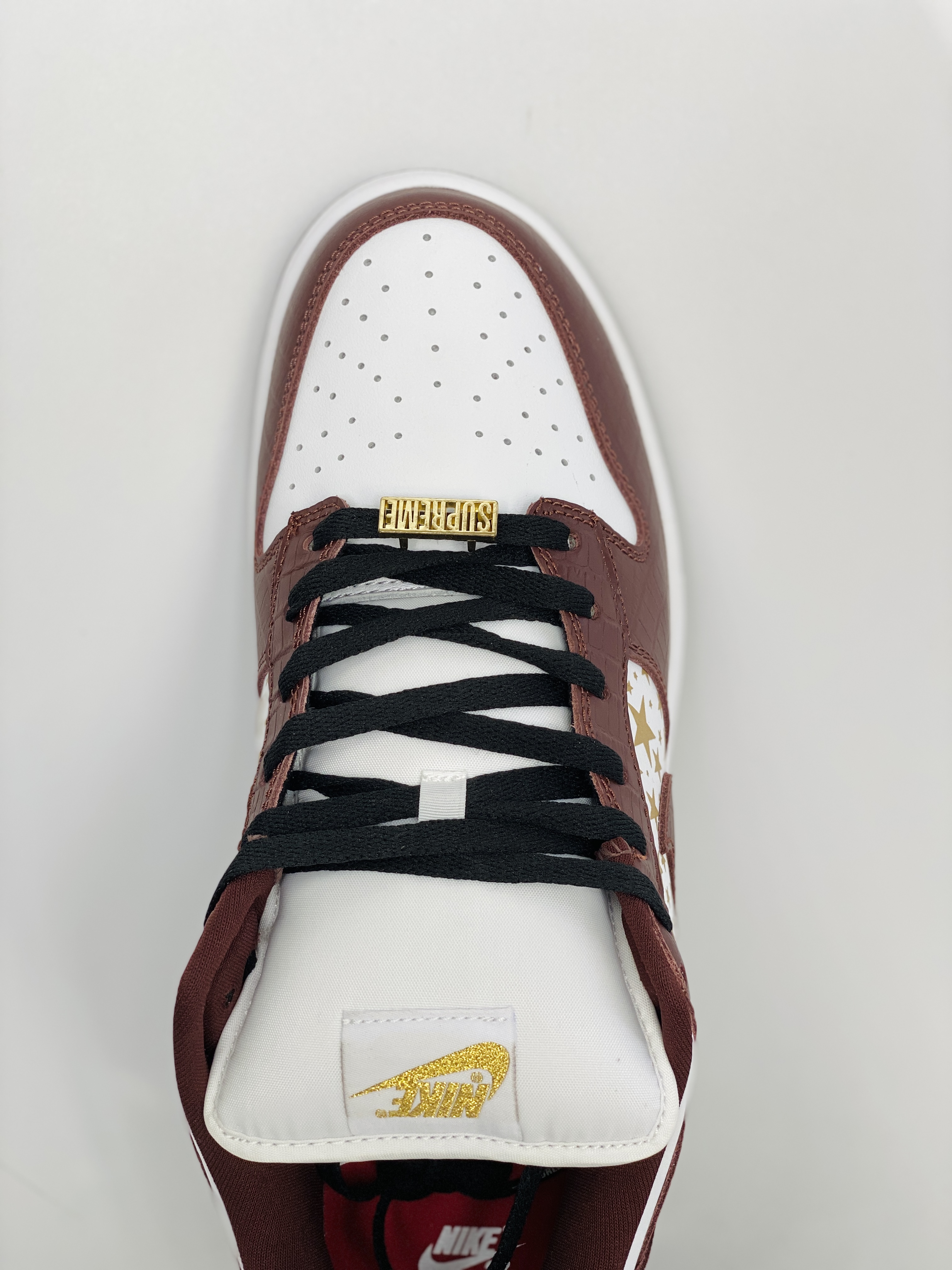 Supreme x SB Dunk Low Barkroot Brown 联名 白红金 低筒 复古板鞋 休闲鞋 男鞋 女鞋 DH3228-103