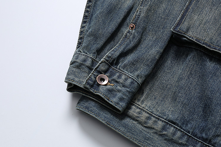 MADNESS JACKET 牛仔外套 复古蓝 水洗 大口袋 日系 外套长袖 秋冬季 休闲 男女同款