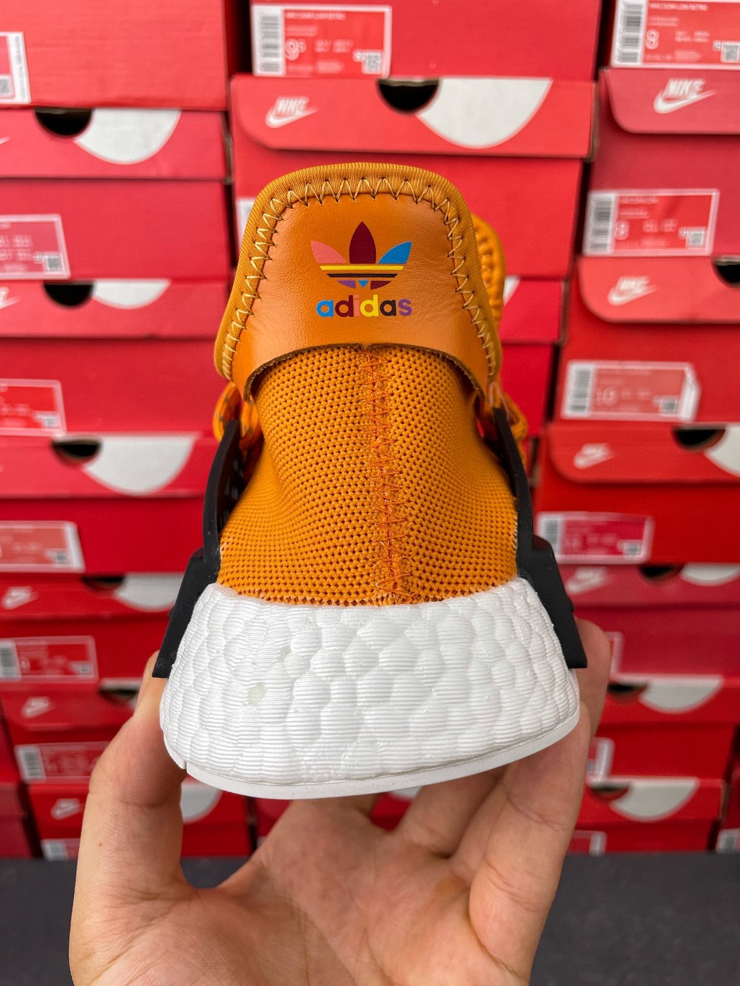 Pharrell Williams x adidas originals NMD HU Human Tangerine  菲董联名 橘黄色 低筒 运动鞋 休闲鞋 男鞋 女鞋 BB3070