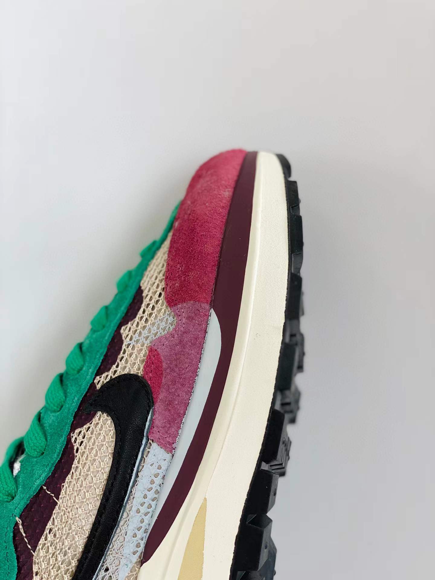 Sacai 3.0 VaporWaffle String Villain 酒红 低筒 华夫鞋 增高男女鞋 结构解构鞋 复古休闲鞋  DD3035-200