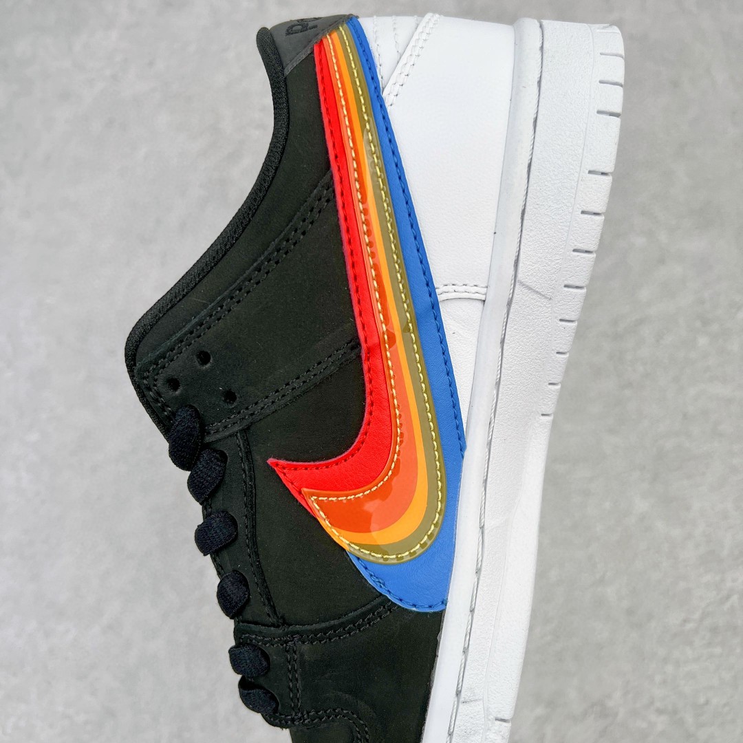  Polaroid x SB Dunk Low Pro QS Beyond the Rainbow 宝丽来联名 黑彩虹 黑白 低筒 板鞋 休闲鞋 男鞋 女鞋 DH7722-001