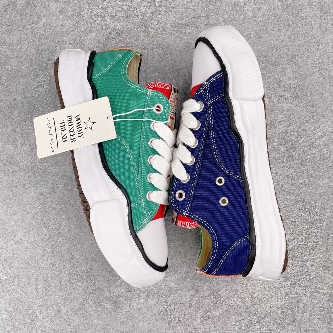 MIHARA YASUHIRO Original MMY 三原康裕 红蓝绿 拼接 低筒 溶胶鞋 帆布鞋 板鞋 休闲鞋 增高鞋 男鞋 女鞋 