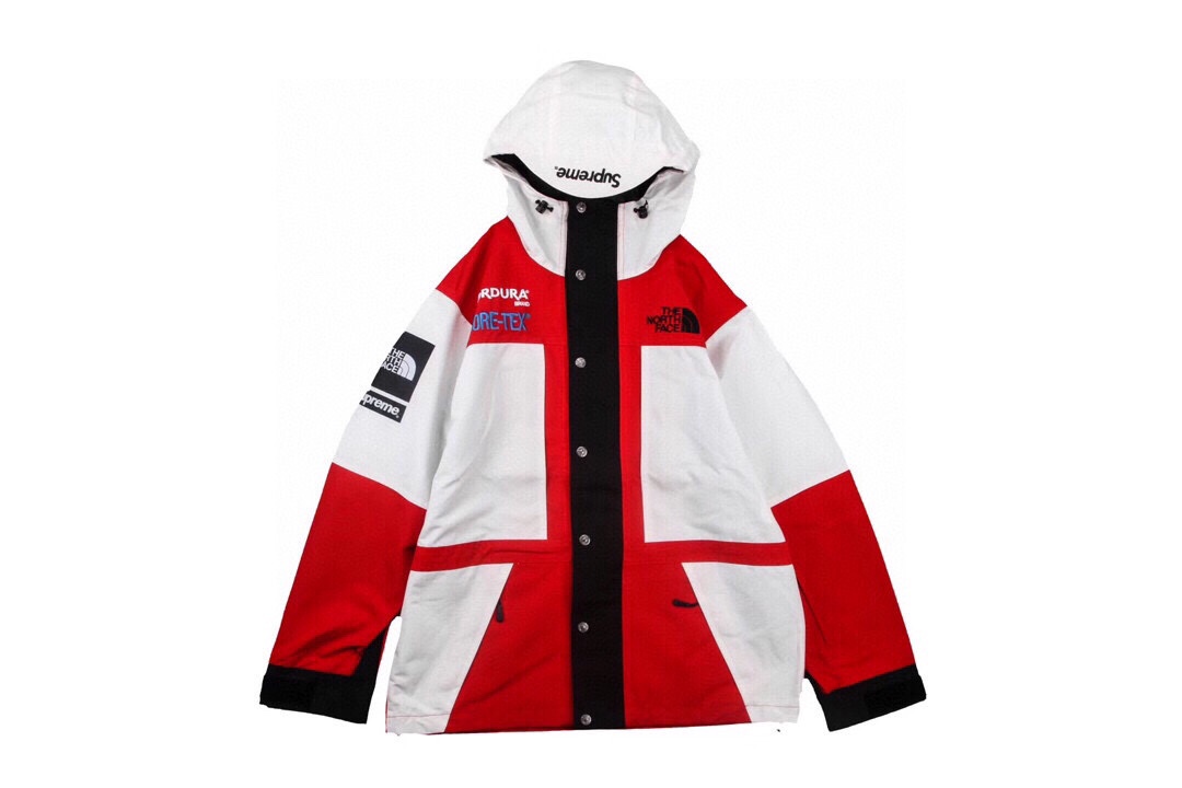 Supreme The North Face 18Fw Expedition Jacket 聯名款紅色拼接连帽 