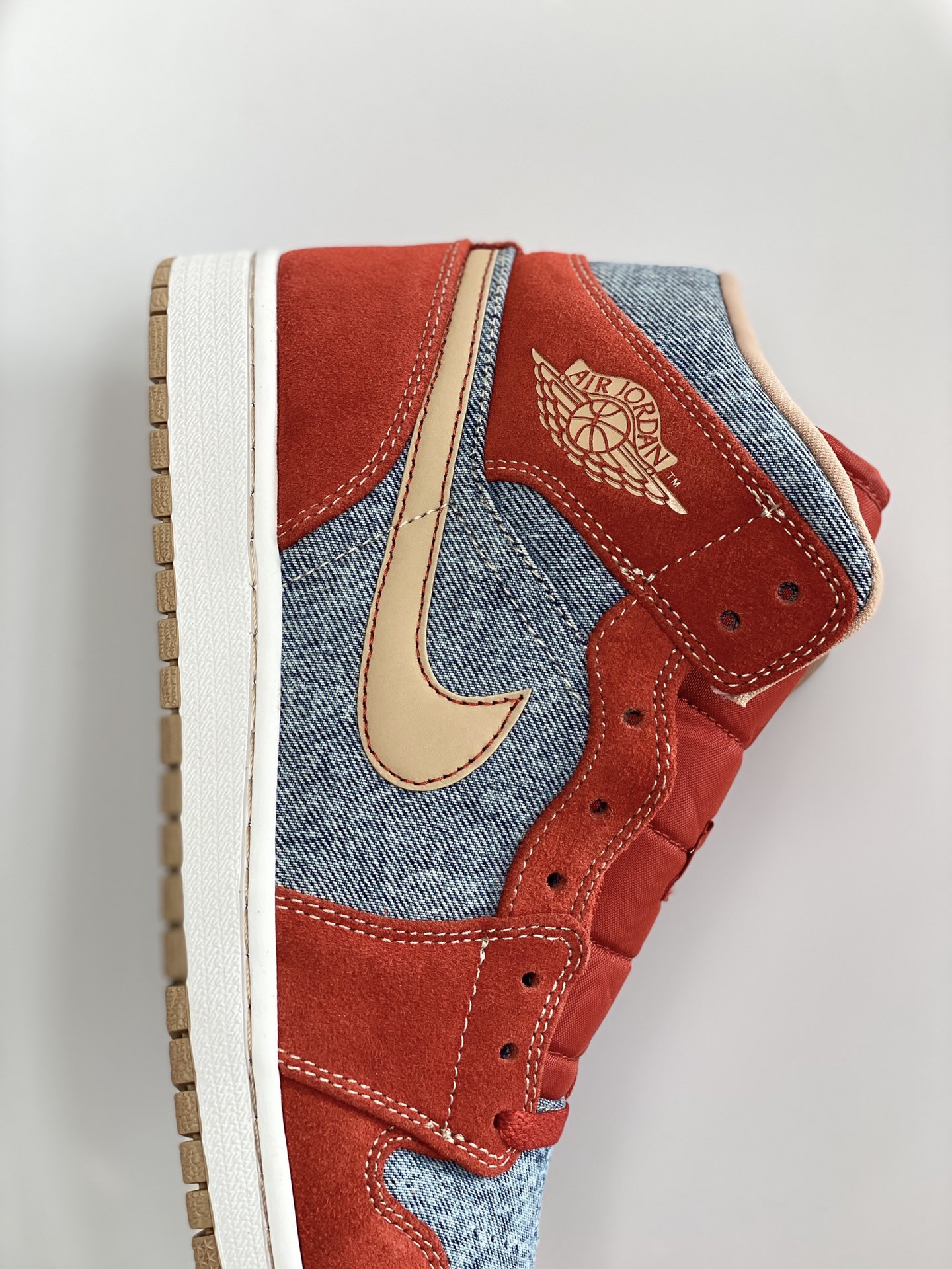 Air Jordan 1 Mid AJ1 Denim 牛仔丹寧 休闲鞋 女鞋 男鞋 情侣鞋 板鞋  DM4352-600