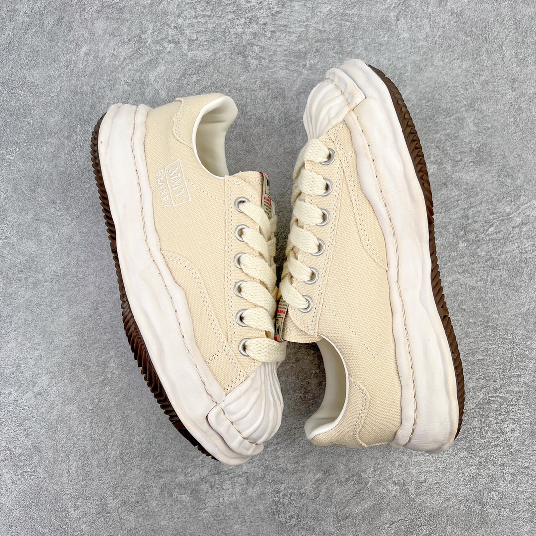 MIHARA YASUHIRO Original MMY 三原康裕 米黄 做旧  低筒 溶胶鞋 帆布鞋 板鞋 休闲鞋 增高鞋 男鞋 女鞋 A08FW710