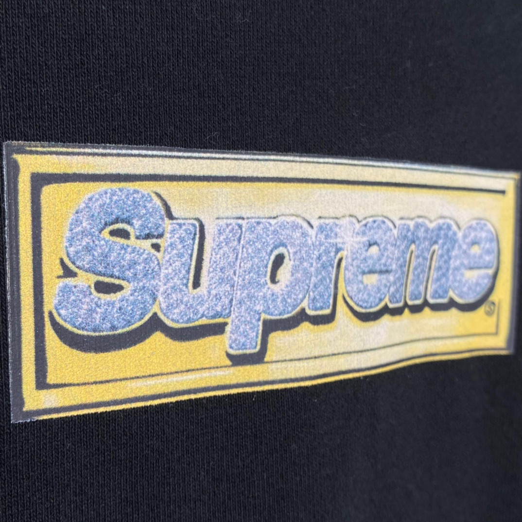 Supreme SS22  Week Bling Box Logo Hooded 黑色 宝石 长袖 保暖 加绒 卫衣男女同款  