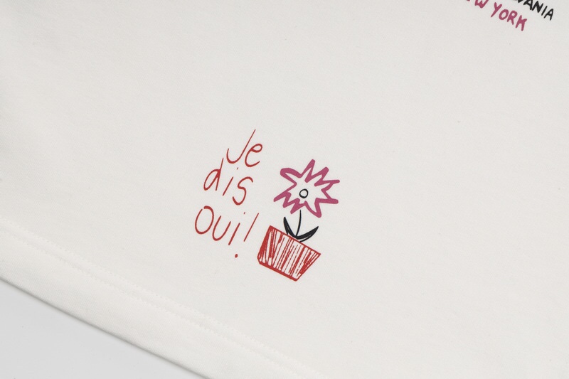 Balenciaga Pink Martini Merch 联名 字母涂鸦印花连帽卫衣 白色 套头 长袖 秋冬款 男女同款 697971TMVO19800