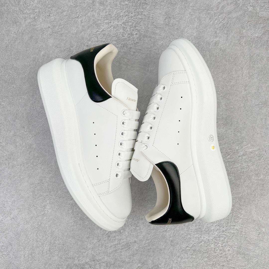 Alexander McQueen 麦昆 黑白 皮尾 低筒 板鞋 休闲鞋 厚底鞋 增高鞋 男鞋 女鞋 553680WHGP59061