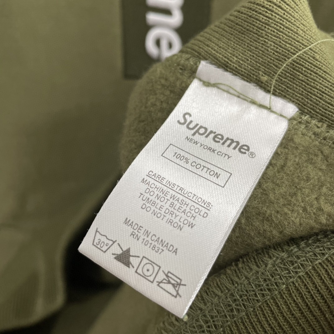 Supreme Week 15 Cross Box Logo Hooded Sweatshirt Logo 刺绣徽标 绿色 连帽卫衣 加绒加厚 宽松 男女同款 SUP-FW20-335