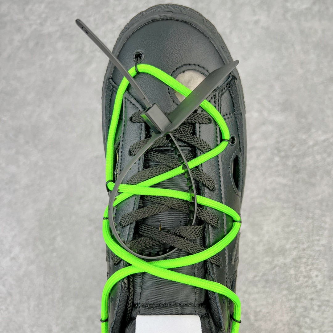 Off-White Blazer Low‘77 White and Electro Green 黑绿 解构 低筒 板鞋 休闲鞋 男鞋 女鞋 DH7863-001