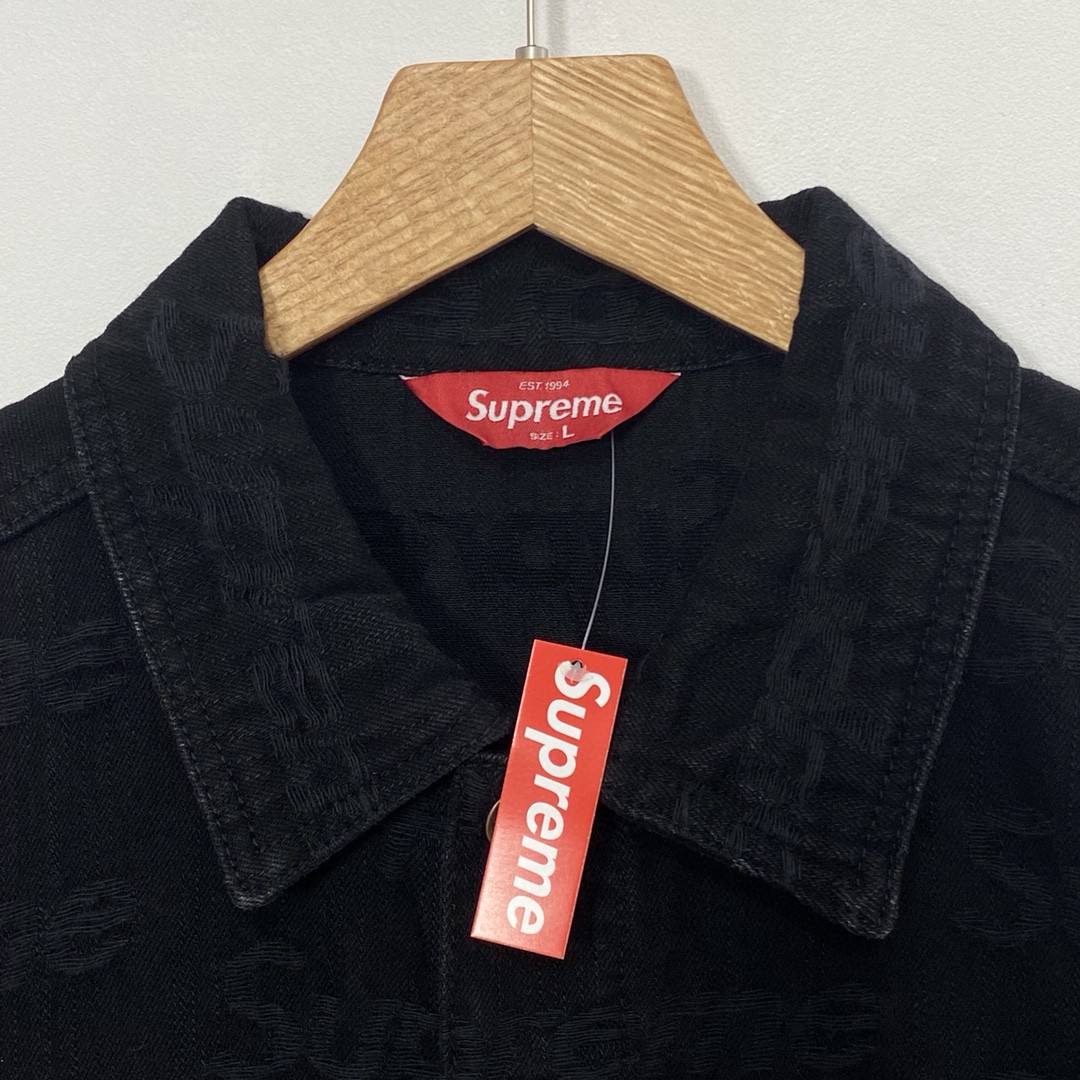 Supreme Week 10 Frayed Logos Denim Trucker Jacket 破坏徽标满印 Logo 蓝色 牛仔外套 
