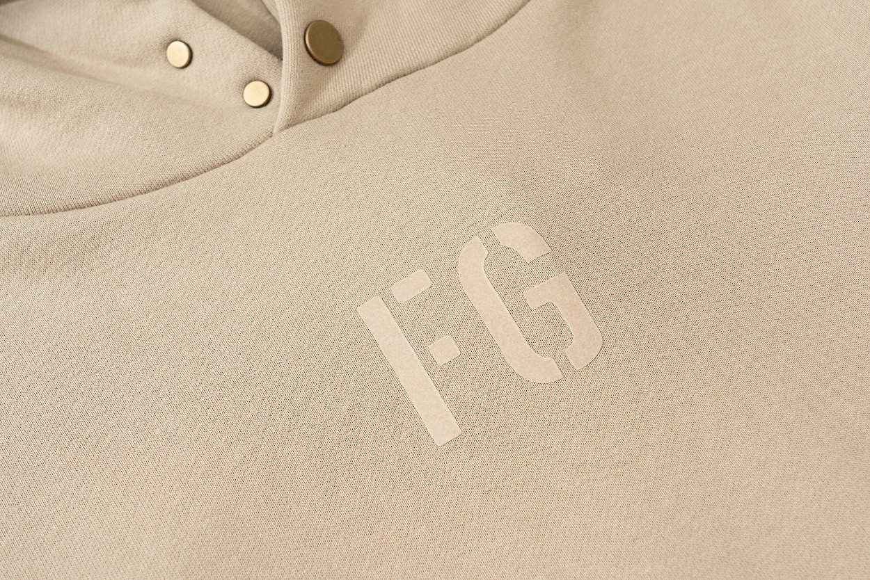 FG-Fear of God Seventh Collection FG Hoodie FOG 7th 驼色 印花连帽卫衣 加绒 外套 长袖 男女同款 