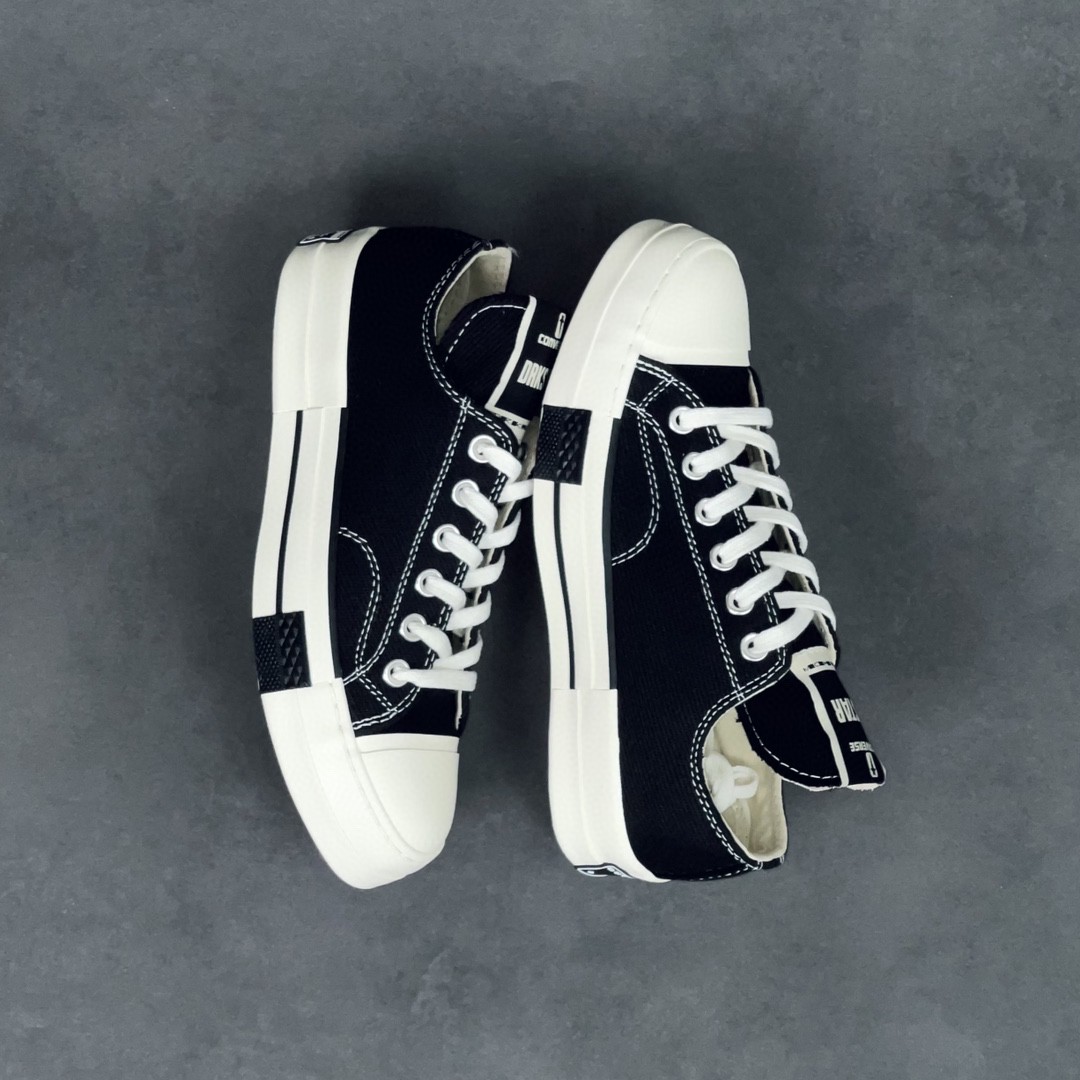 Rick Owens DRKSHDW Converse Turbodrk Chuck Taylor ALL Star 1970S Ox  黑色 高筒 板鞋 休闲鞋 帆布鞋 男鞋 女鞋 172347C