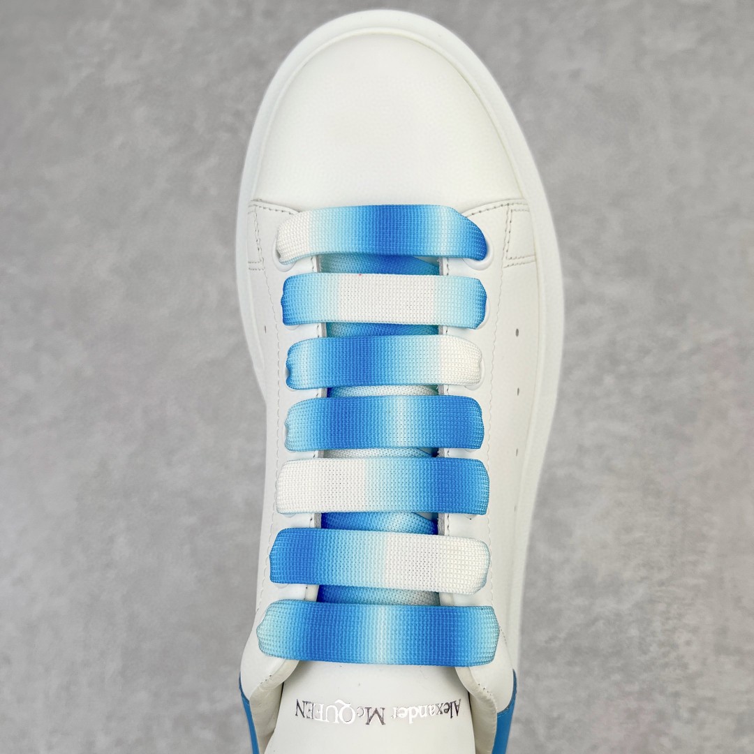 Alexander McQueen 麦昆 白色 蓝尾 扎染 低筒 板鞋 休闲鞋 厚底鞋 增高鞋 男鞋 女鞋 