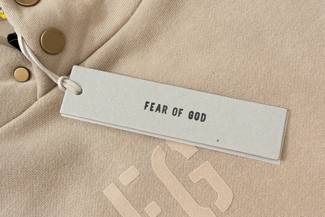 FG-Fear of God Seventh Collection FG Hoodie FOG 7th 驼色 印花连帽卫衣 加绒 外套 长袖 男女同款 