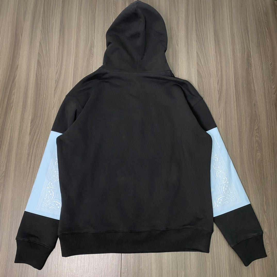 Supreme SS22 Week 16 The North Face 联名款 Bandana Hooded Sweatshirt 腰果花拼色 白色 黑色 连帽卫衣 加绒 套头 宽松 男女同款 SUP-SS22-449