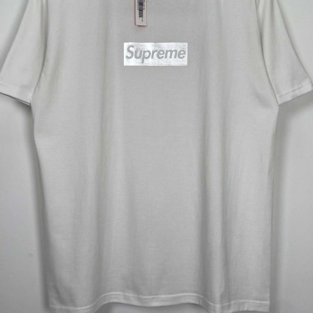 Supreme Chicago Box Logo 开业限定 白色 液态银  短袖 T 恤 男女同款 SUP-FW20-740