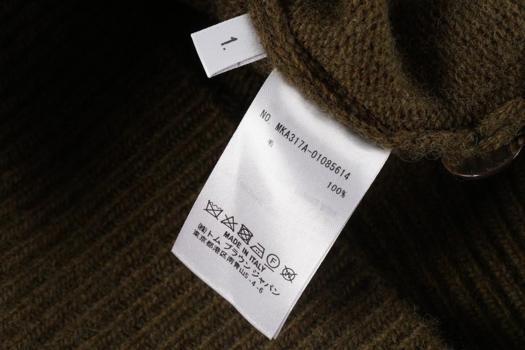 Thom Browne 21FW 四条纹单排扣羊毛衫 棕褐色 针织衫 开衫 毛衣 外套 长袖 男女同款 