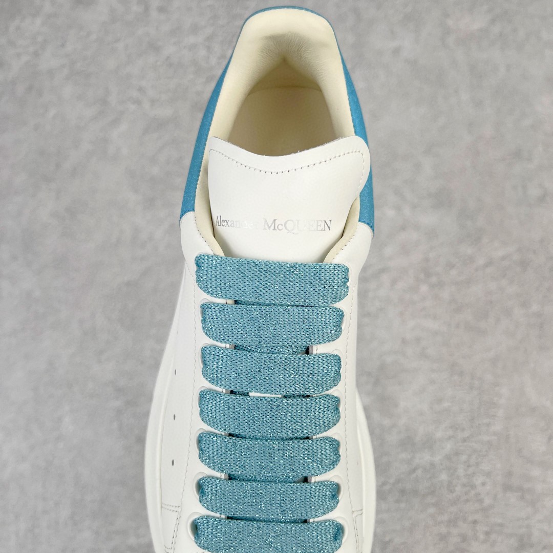 Alexander McQueen 麦昆 白色 蓝尾 低筒 板鞋 休闲鞋 厚底鞋 增高鞋 男鞋 女鞋 