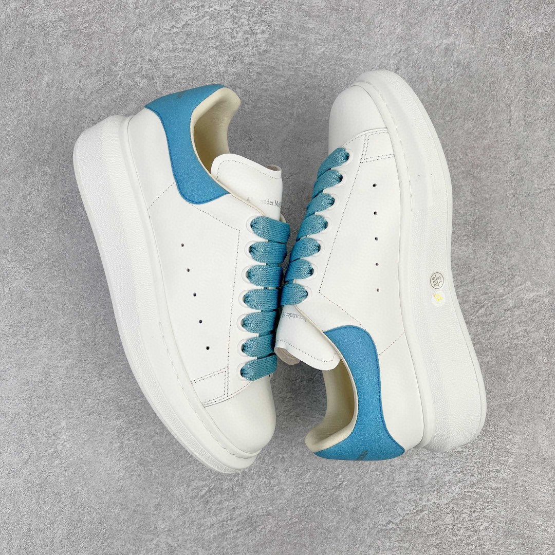 Alexander McQueen 麦昆 白色 蓝尾 低筒 板鞋 休闲鞋 厚底鞋 增高鞋 男鞋 女鞋 