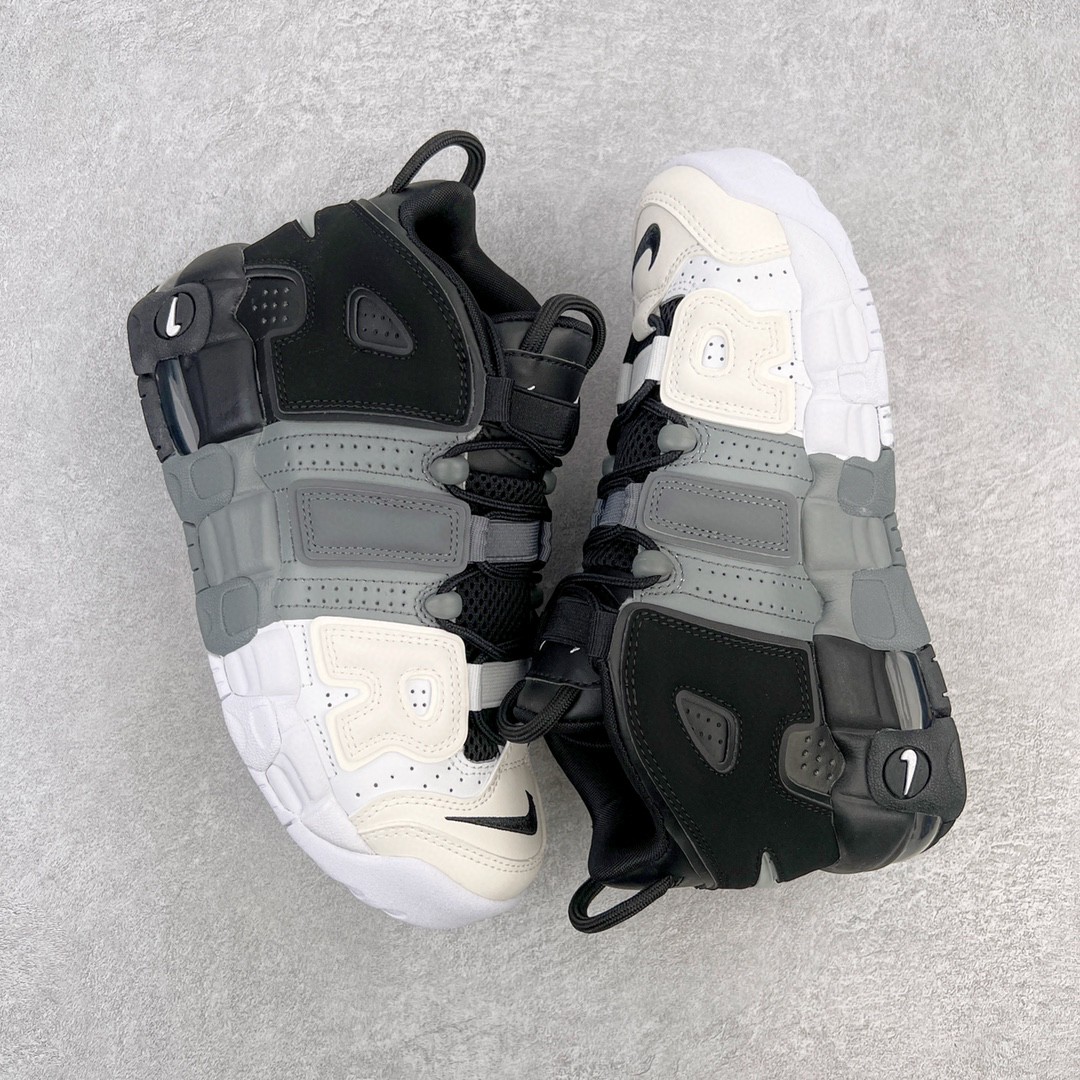 新版 Nike Air More Uptempo Tri - Color 皮蓬 大AIR 白灰黑 低筒 篮球鞋 男鞋 女鞋 921948-002