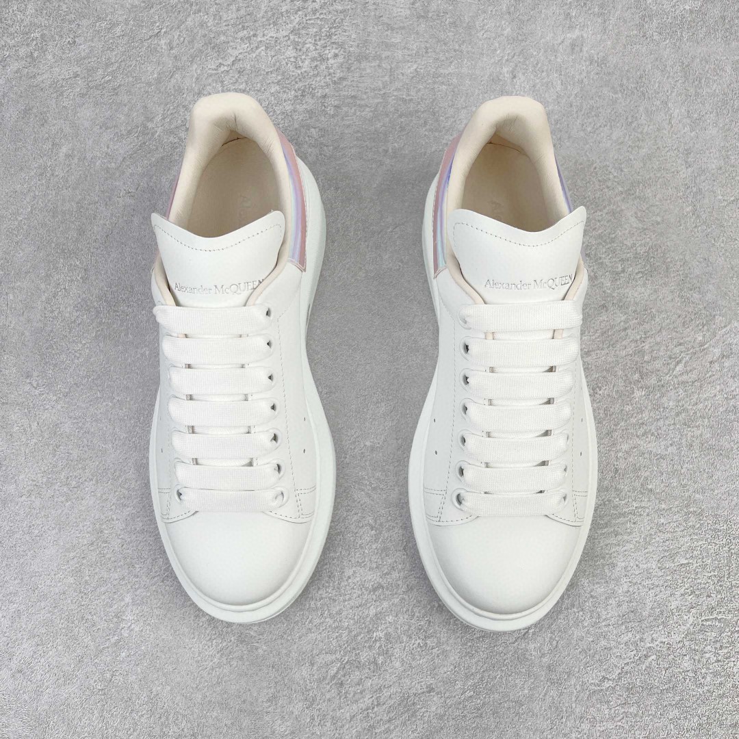 Alexander McQueen 麦昆 白色 闪粉镭射尾 低筒 板鞋 休闲鞋 厚底鞋 增高鞋 男鞋 女鞋 553680WHX929123