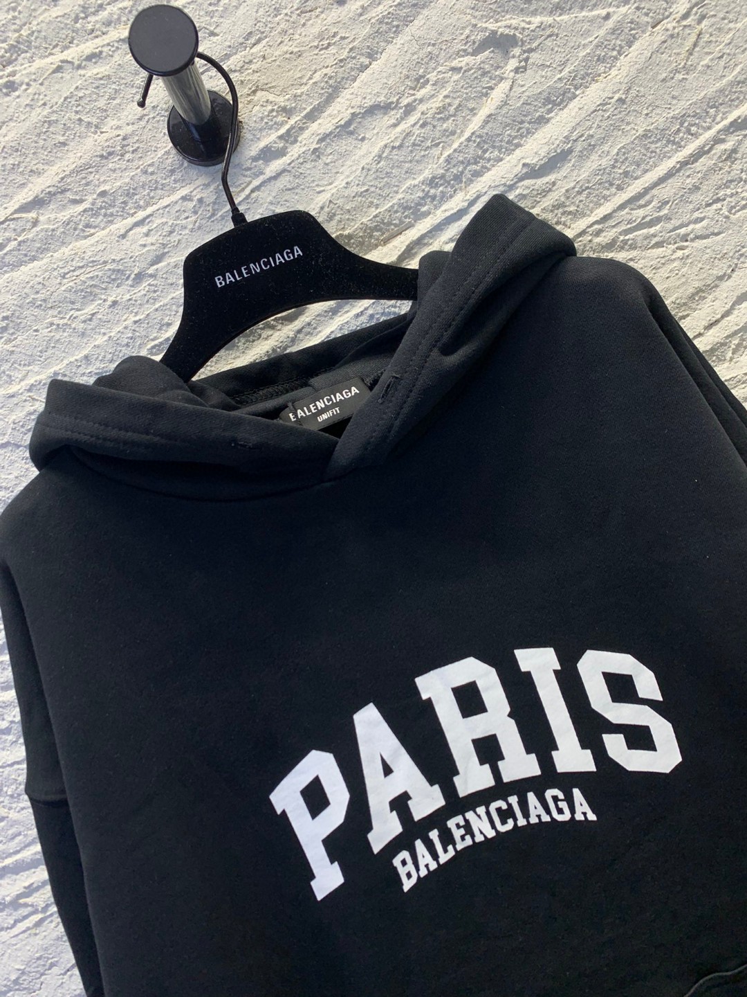 Balenciaga SS22 城市系列 纯色字母Logo 黑色 连帽卫衣 套头卫衣 长袖 秋冬 男女同款 