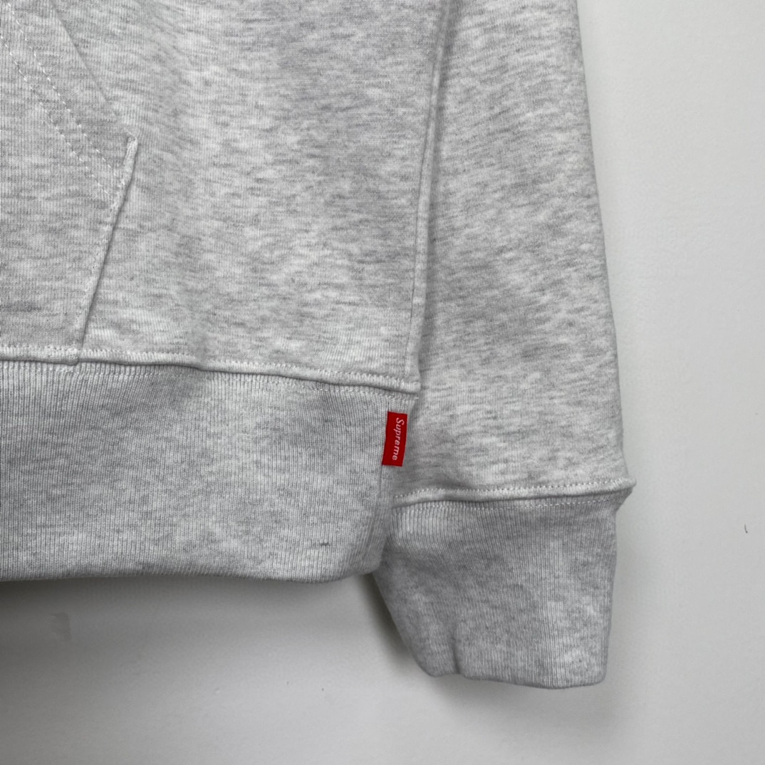 Supreme SS22  Week Bling Box Logo Hooded 灰白色 宝石 长袖 保暖 加绒 卫衣男女同款  