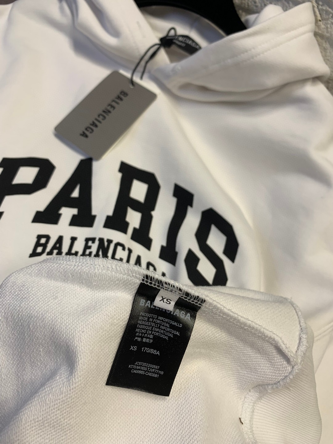 Balenciaga SS22 城市系列 纯色 白色 连帽卫衣 套头卫衣 长袖 秋冬 男女同款 674986TLVL89040