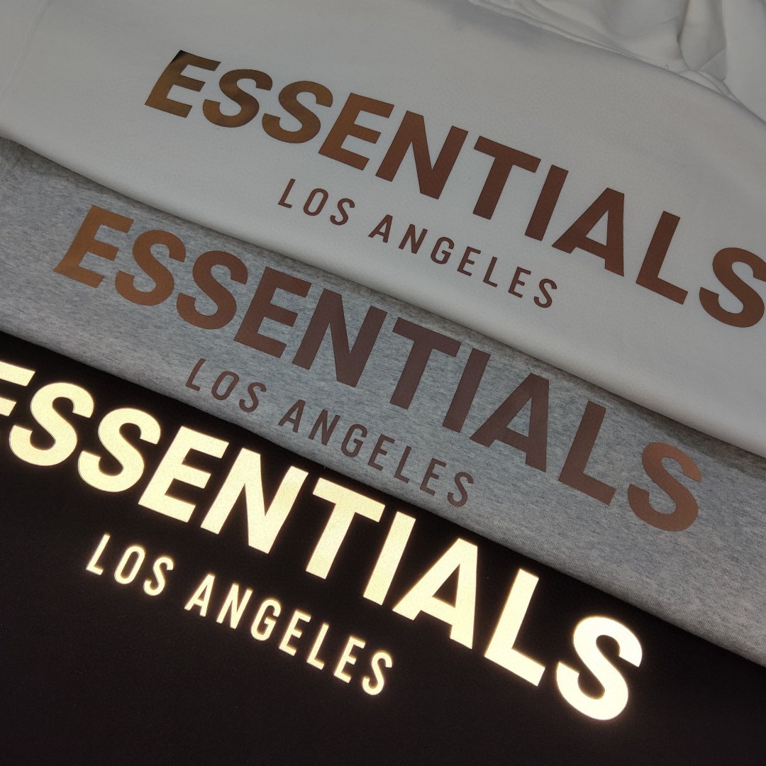 Fear of God Essentials 洛杉矶系列 背后字母徽标 Logo 黑色 白色 灰色 连帽卫衣 加绒 套头 外套 长袖 男女同款 FOG-FW19-115