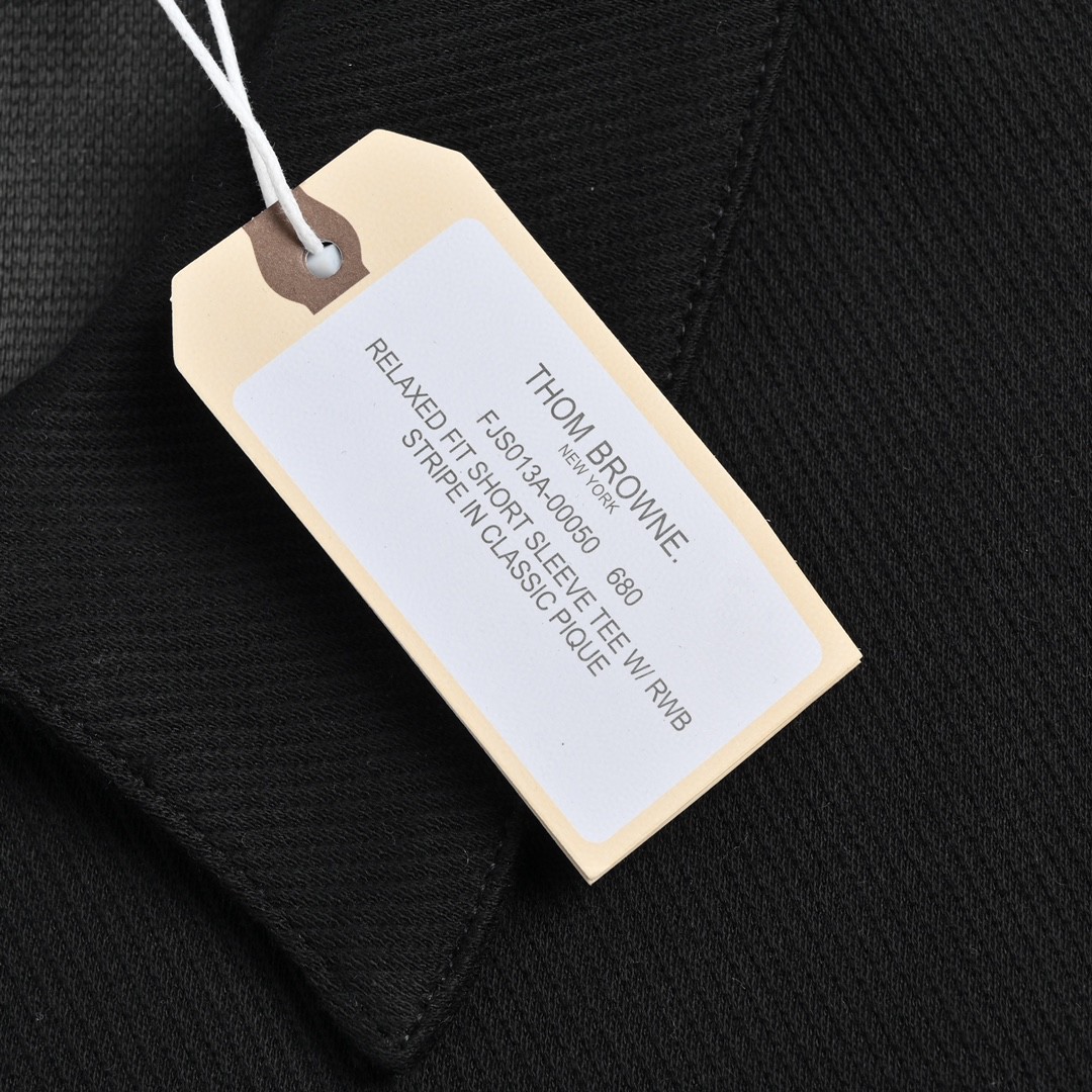 Thom Browne FW21 拉链前贴袋条纹运动夹克 黑色 外套 长袖 秋冬款 男女同款 