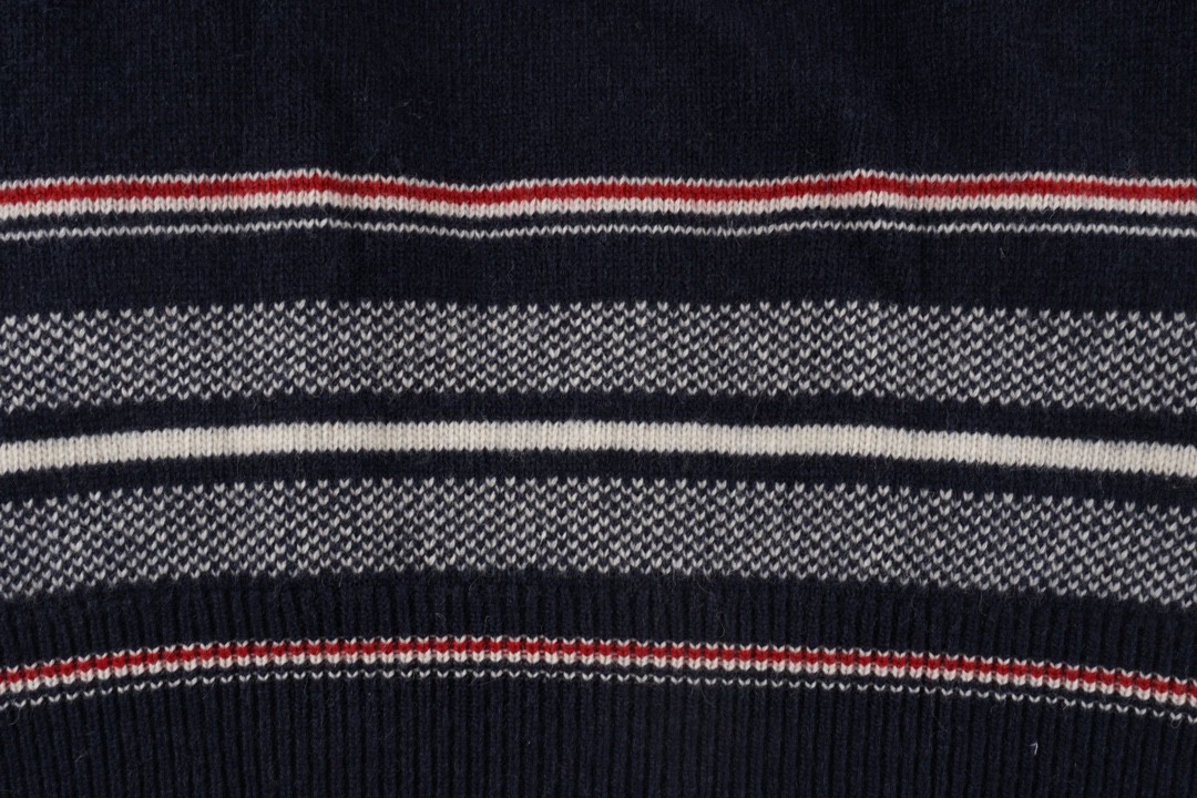 Thom Browne 条纹提花羊毛衫 深蓝色 针织衫 开衫 毛衣 外套 长袖 男女同款 MKC307A-Y1502-415