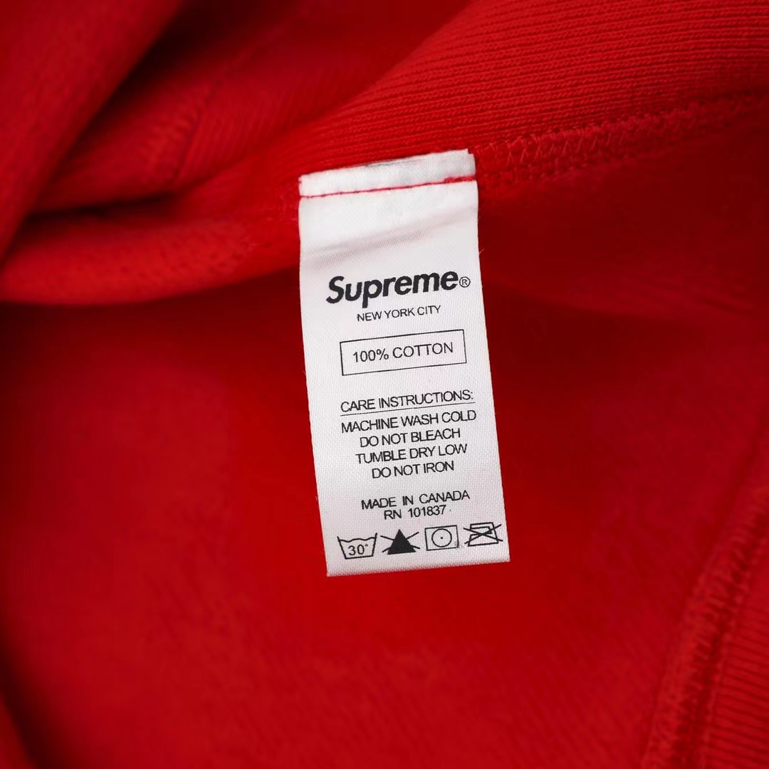 Supreme 19FW Bandana Box Logo Hooded 灰色 腰果花刺绣 长袖 保暖 加绒 卫衣男女同款 SUP-FW19-10828
